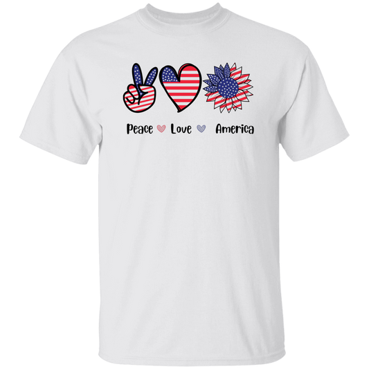 PEACE LOVE AMERICA T SHIRT