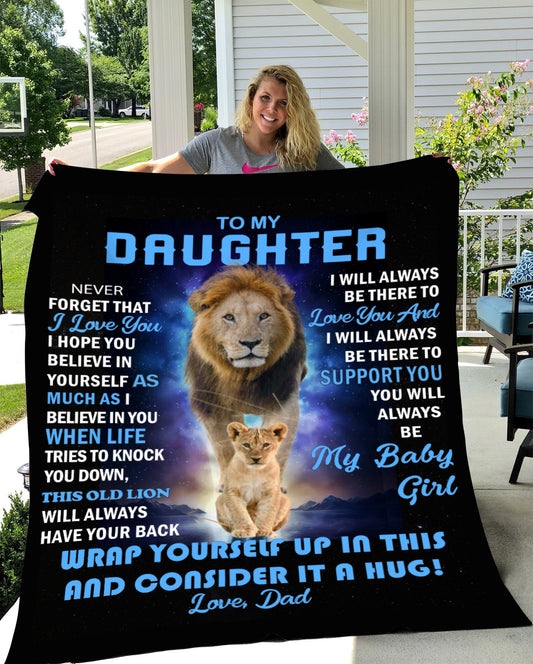 To My Daughter - Never Forget - Plush Blanket