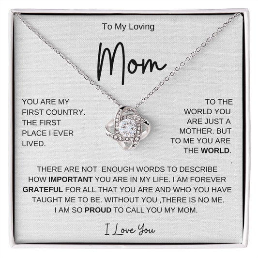 TO MOM| LOVE KNOT NECKLACE