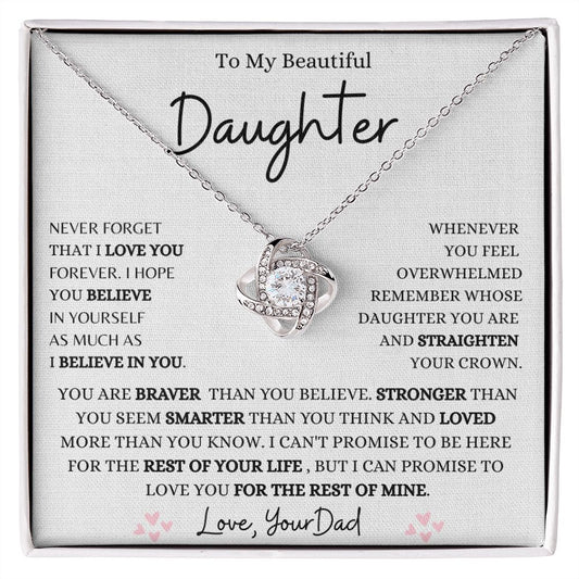TO BEAUTIFUL DAUGHTER| LOVE KNOT NECKLACE