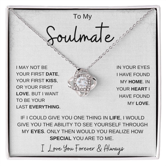 TO MY SOULMATE| LOVE KNOT NECKLACE