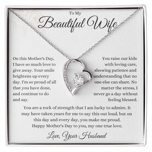 TO WIFE | ON MOTHER'S DAY| FOREVER LOVE NECKLACE